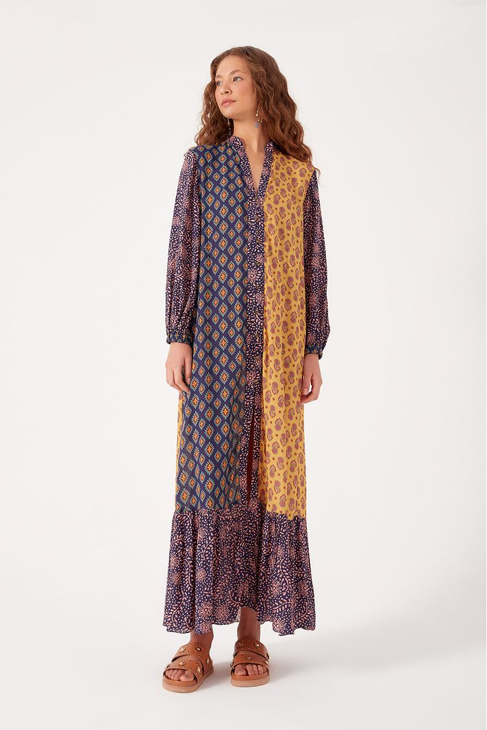 Vestido Longo Estampa Recanto Mix