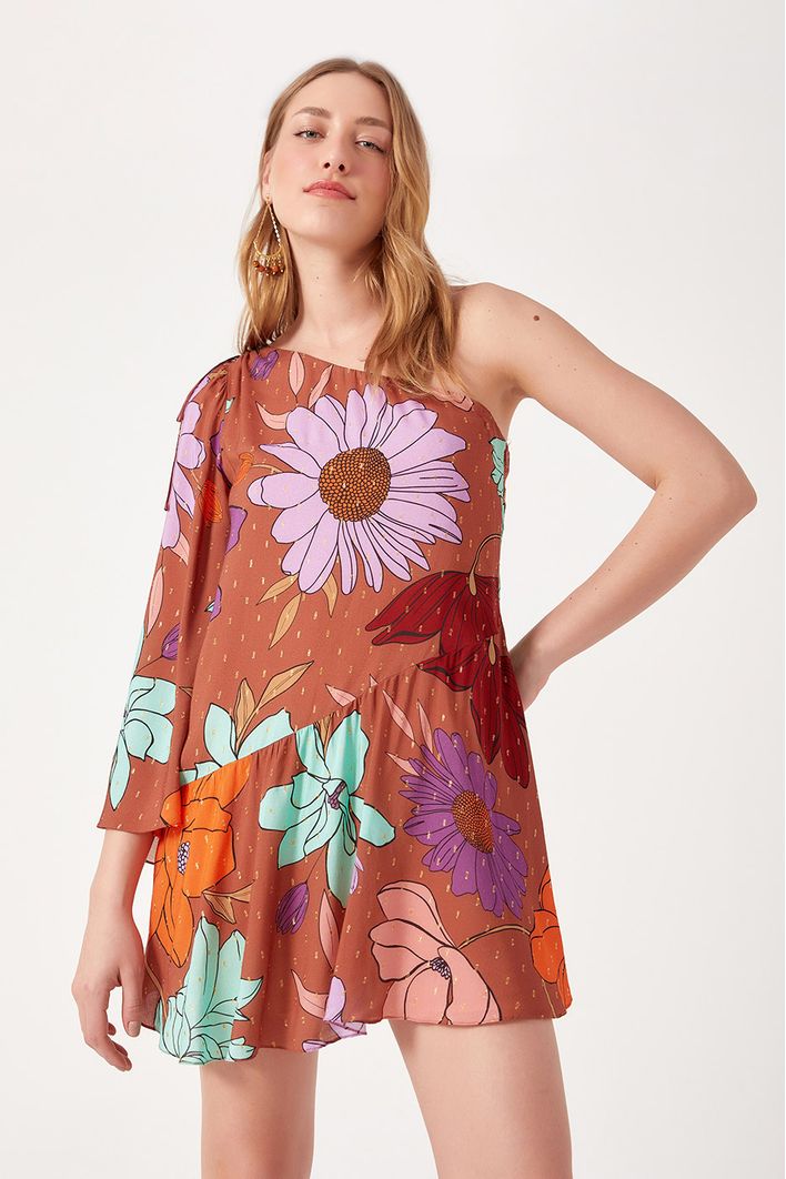 Vestido Estampa Jardim Secreto