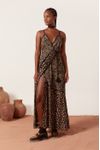 Vestido Longo Linho Estampa Bonança