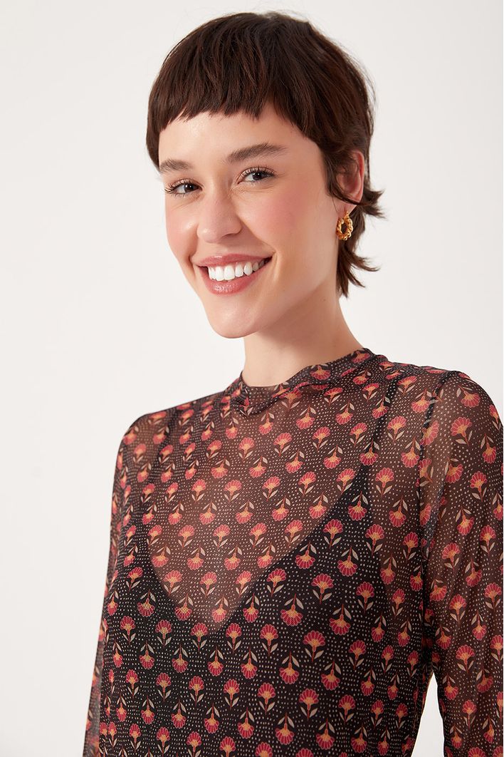 Vestido Segunda Pele Estampa Refúgio