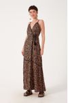 Vestido Longo Linho Estampa Bonança