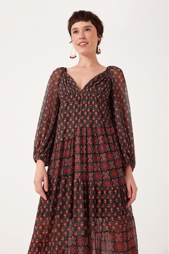 Vestido Estampa Mix Refúgio