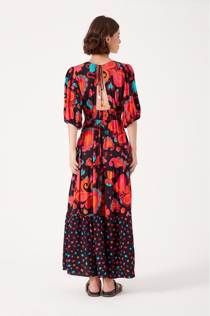 Vestido Cropped Estampa Happy