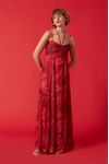 Vestido Tule Estampa Retrô