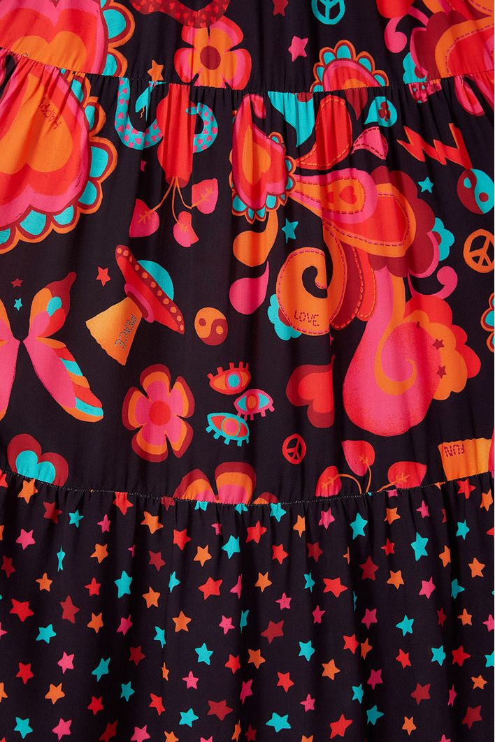 Vestido Cropped Estampa Happy