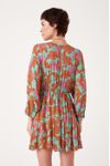 Vestido Lurex Estampa Art Nouveau