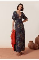 Vestido Longo Estampa Blatt