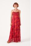Vestido Tule Estampa Retrô