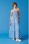 Vestido Cropped Estampa Quadradinhos