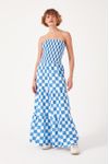 Vestido Cropped Estampa Quadradinhos