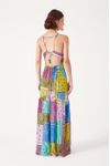 Vestido Longo Estampa Patch Bandana