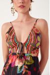 Vestido Longo Algodão Estampa Saudade