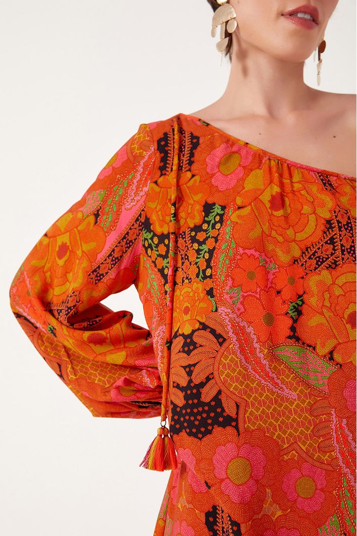 Vestido Longo Detalhe Corda Est Nolita