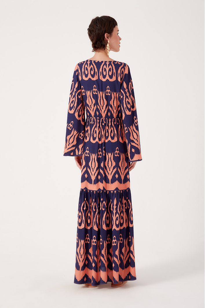 Vestido Longo Estampa Boemia