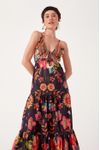 Vestido Longo Algodão Estampa Saudade