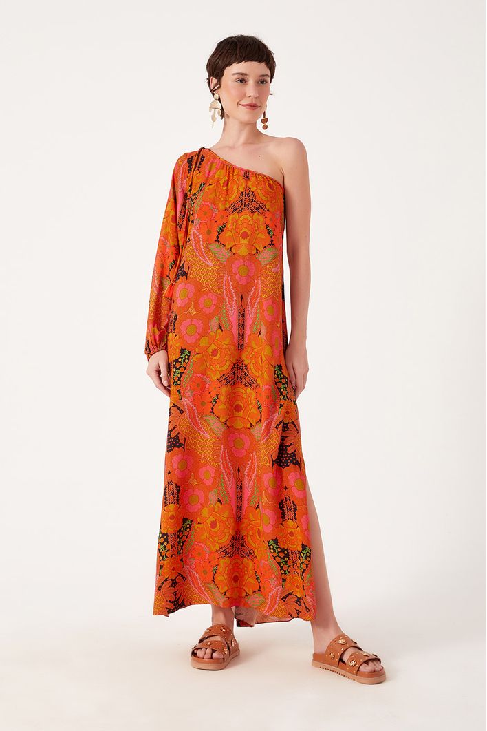 Vestido Longo Detalhe Corda Est Nolita