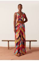 Vestido Longo Estampa Degrade