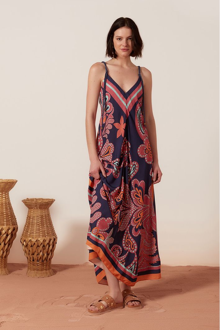 Vestido Longo Estampa Barne