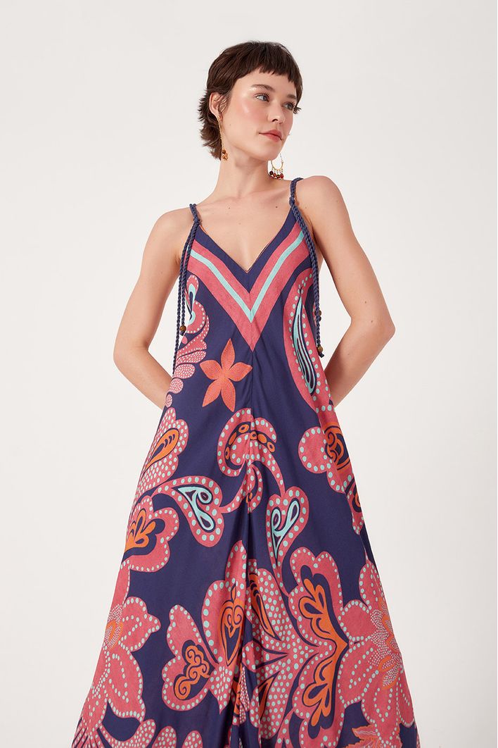 Vestido Longo Estampa Barne