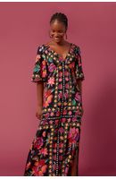 Vestido Longo Estampa Frida