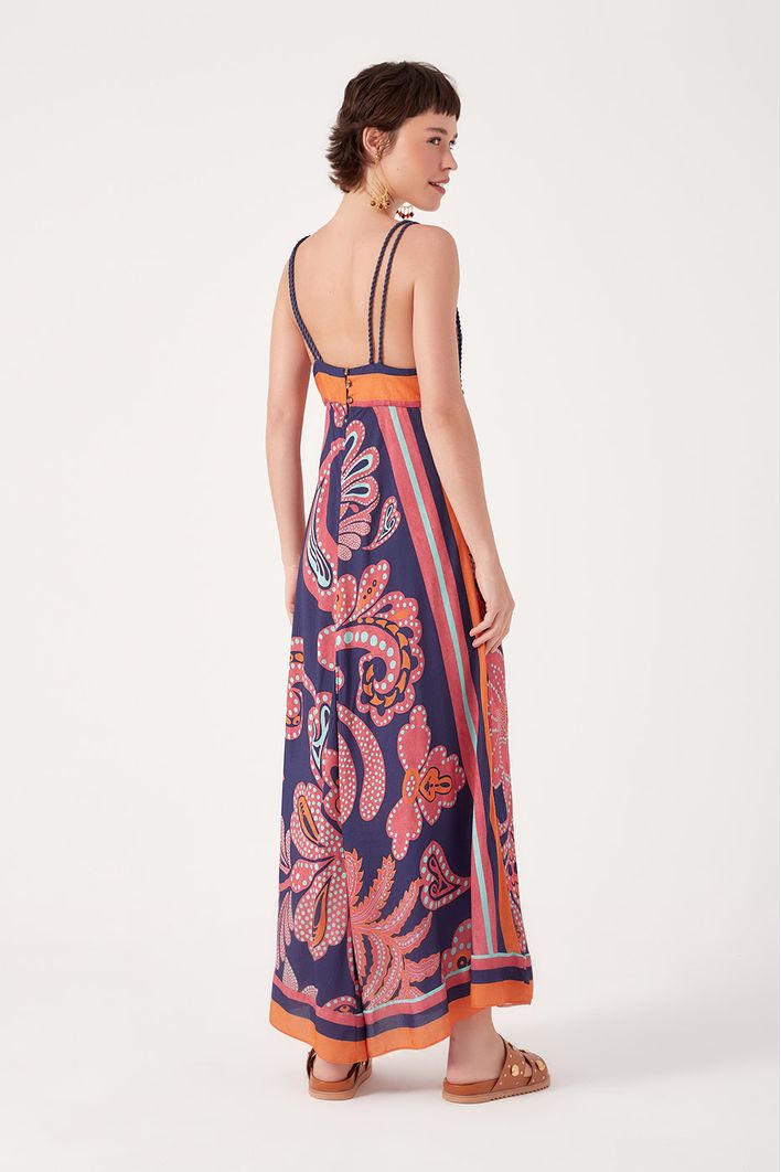 Vestido Longo Estampa Barne