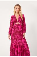 Vestido Longo Estampa Valente