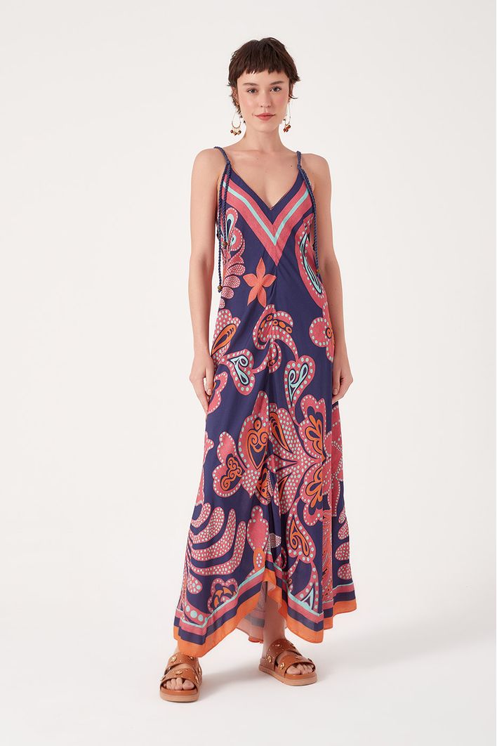 Vestido Longo Estampa Barne