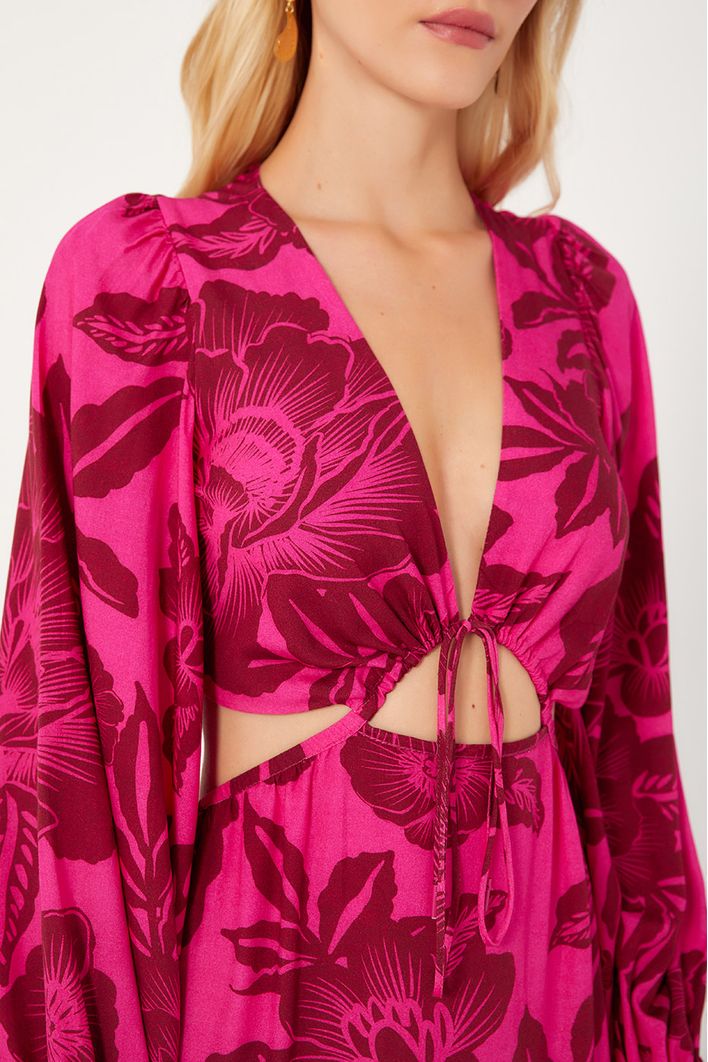 Vestido Longo Estampa Valente