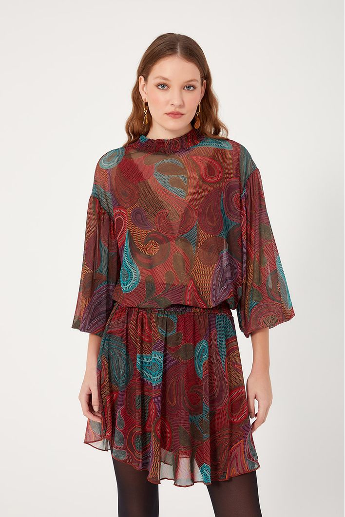 Vestido Bata Estampa Patchbo