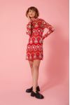 Vestido Curto Tule Estampa Paixão
