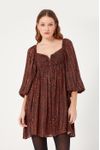 Vestido Lurex Estampa Nina