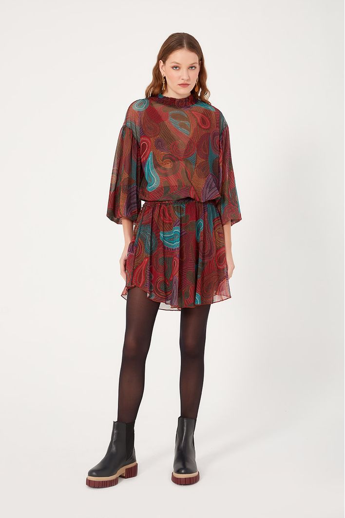 Vestido Bata Estampa Patchbo