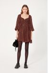 Vestido Lurex Estampa Nina