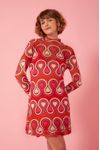 Vestido Curto Tule Estampa Paixão