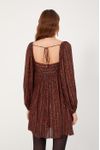 Vestido Lurex Estampa Nina