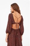 Vestido Longo Lurex Estampa Nina