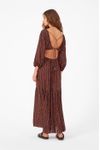 Vestido Longo Lurex Estampa Nina
