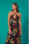 Vestido Longo Estampa Floresta Mágica
