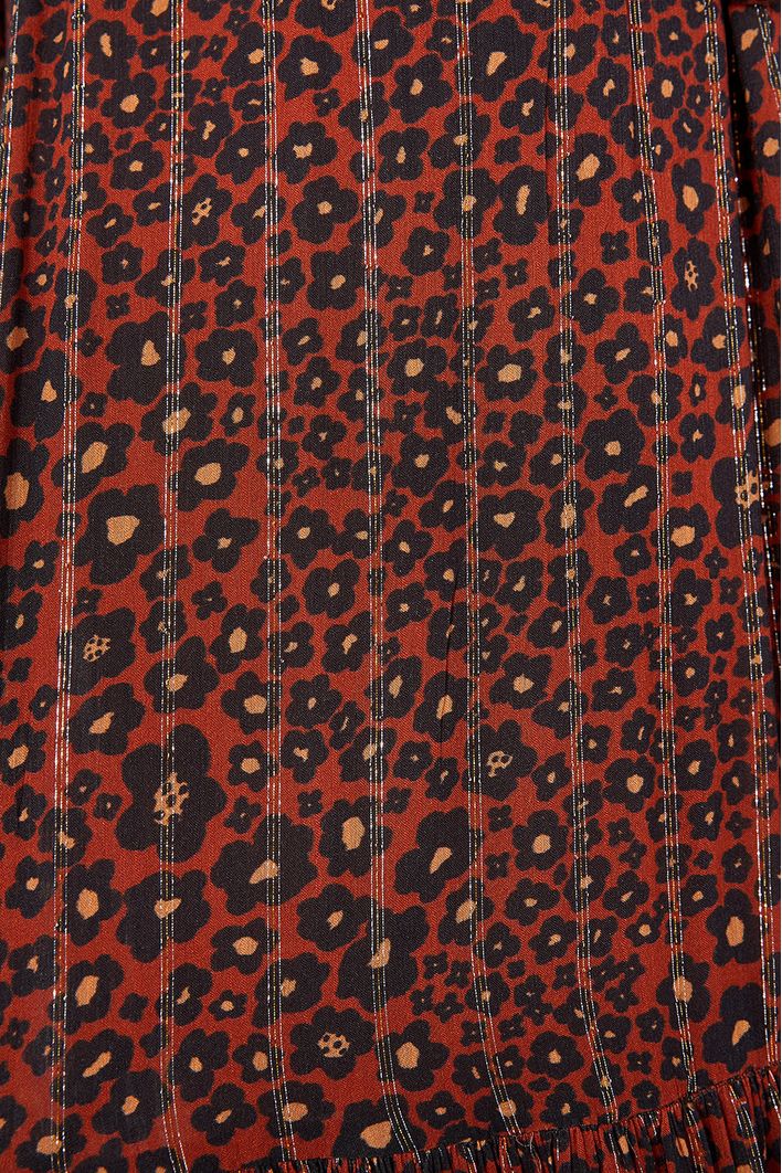 Vestido Longo Lurex Estampa Nina