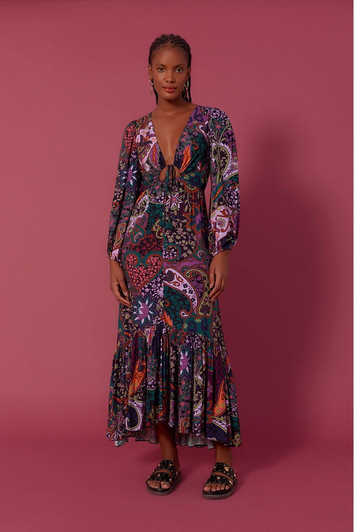 Vestido Longo Estampa Nisha