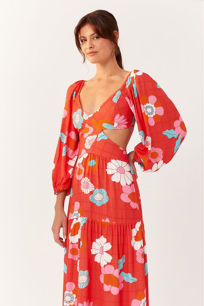 Vestido Cropped Estampa Florinda