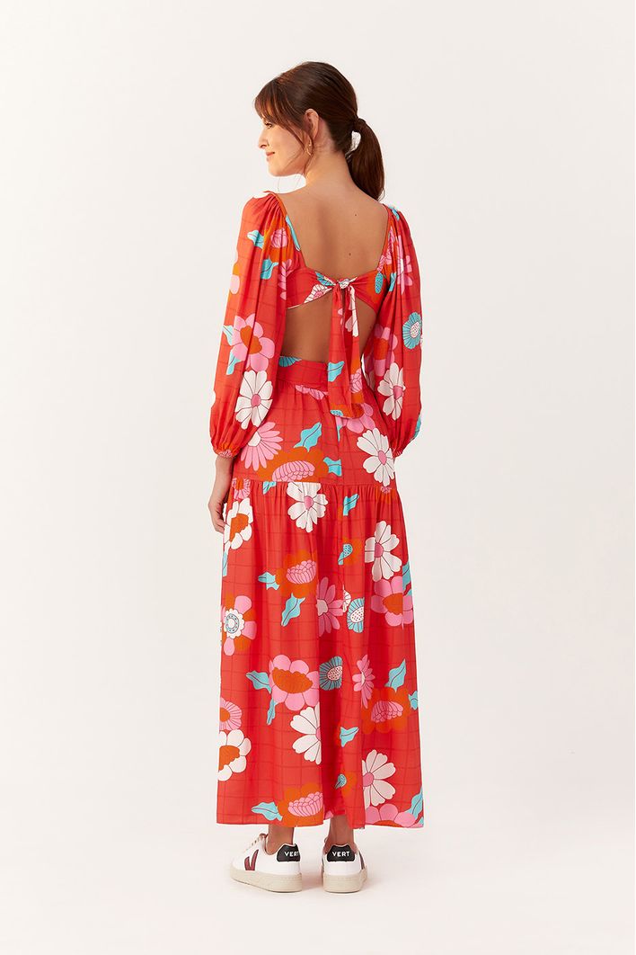 Vestido Cropped Estampa Florinda
