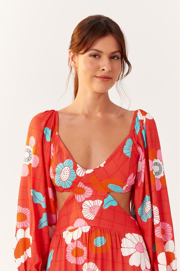 Vestido Cropped Estampa Florinda