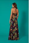 Vestido Longo Estampa Floresta Mágica