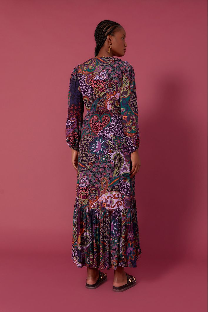 Vestido Longo Estampa Nisha