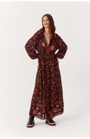 Vestido Longo Lurex Estampa Balai