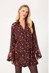 Vestido Camisa Lurex Estampa Balai