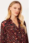 Vestido Camisa Lurex Estampa Balai