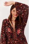Vestido Longo Lurex Estampa Balai