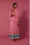 Vestido Longo Lurex Estampa Maya